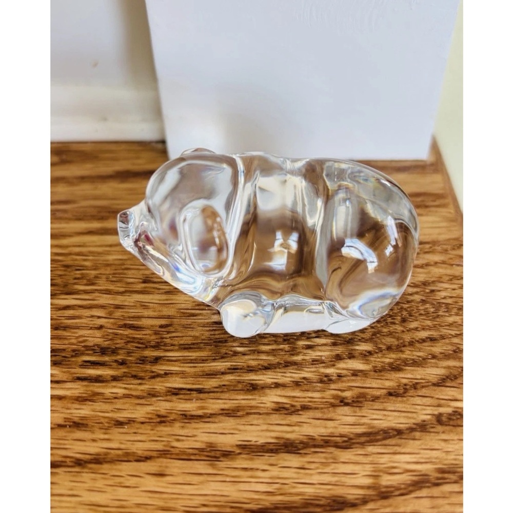 Signed Baccarat  pig 2” x 1.5” great condition